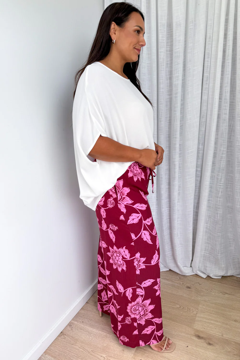 Addison Pants - Pink Multi Leaf - Image 7