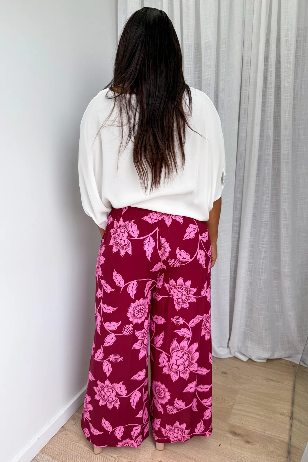 Addison Pants - Pink Multi Leaf - Image 8