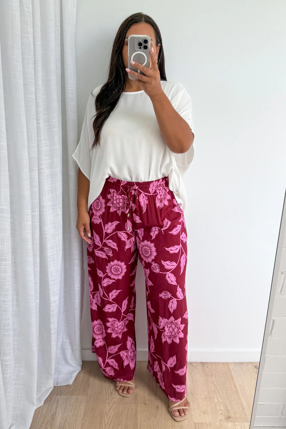 Addison Pants - Pink Multi Leaf - Image 9