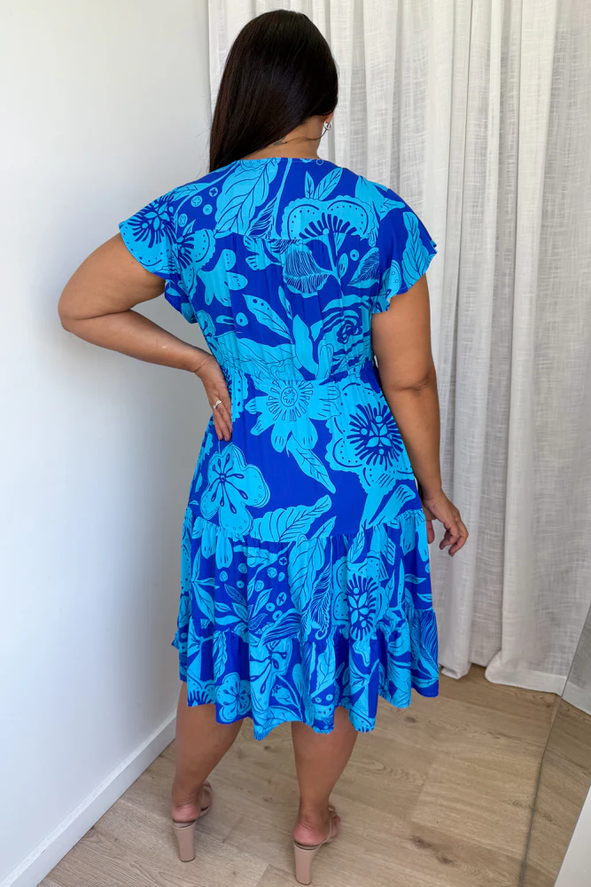 Aidy Dress - Blue Tropical - Image 10