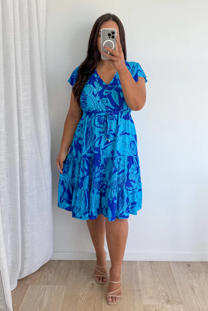 Aidy Dress - Blue Tropical - Image 11