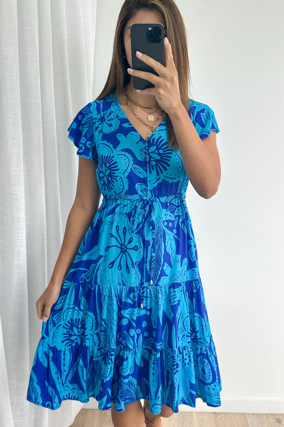 Aidy Dress - Blue Tropical - Image 2