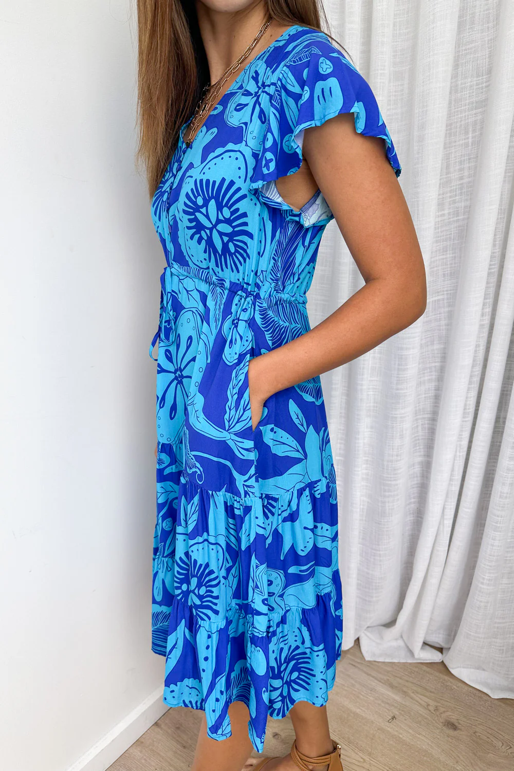 Aidy Dress - Blue Tropical - Image 4