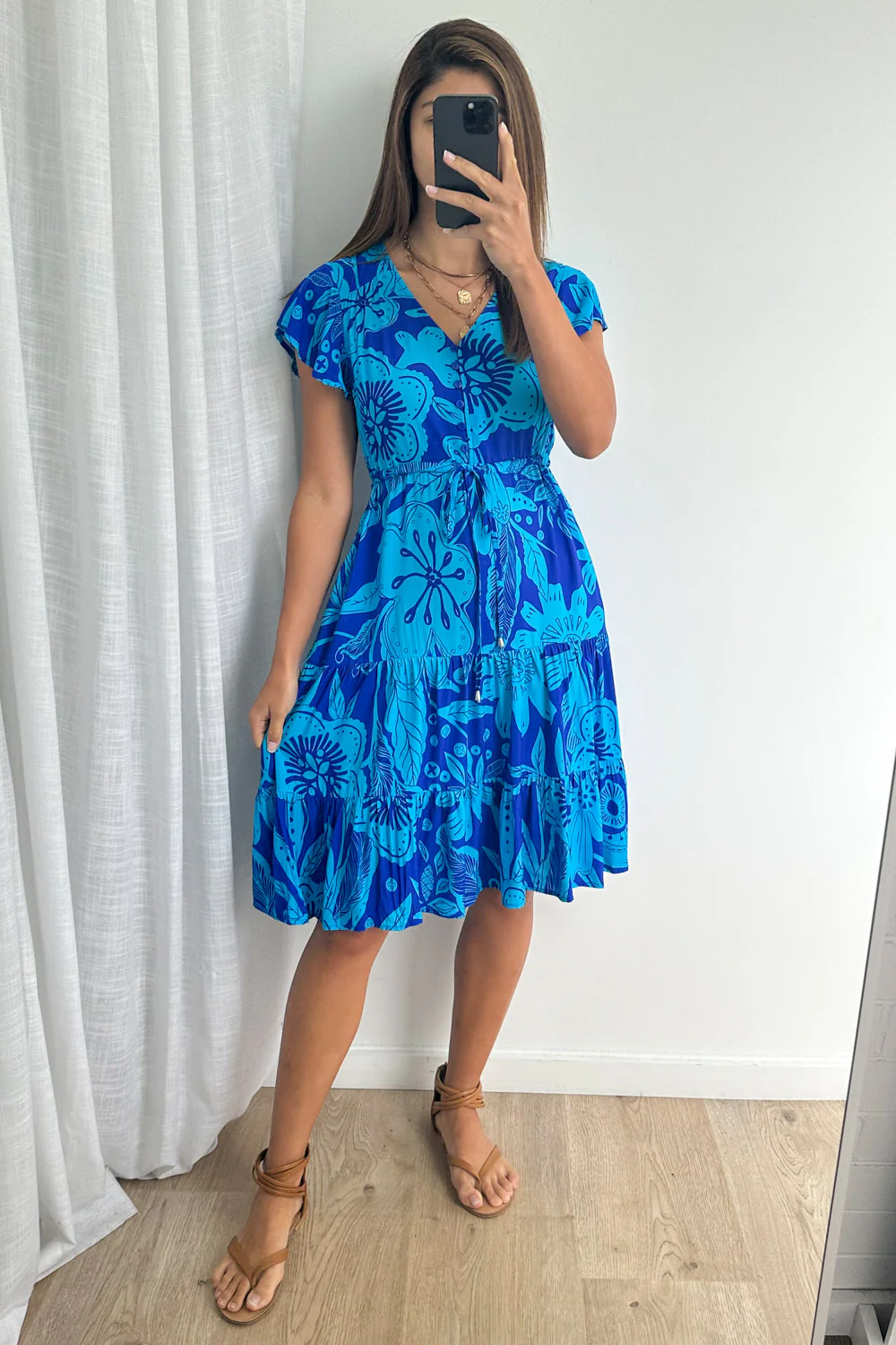 Aidy Dress - Blue Tropical - Image 6