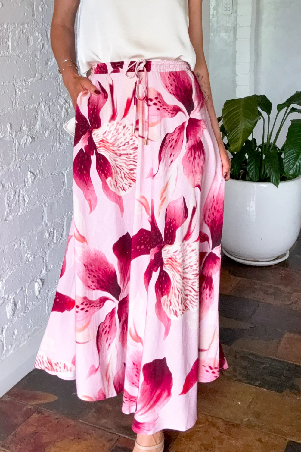 Alaya Skirt - Blush Floral - Image 2