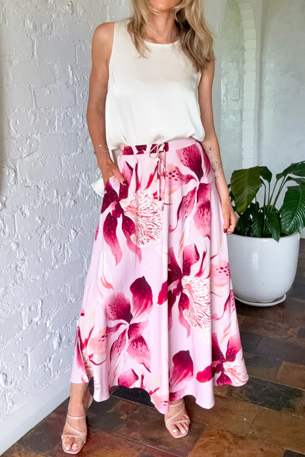Alaya Skirt - Blush Floral - Image 3