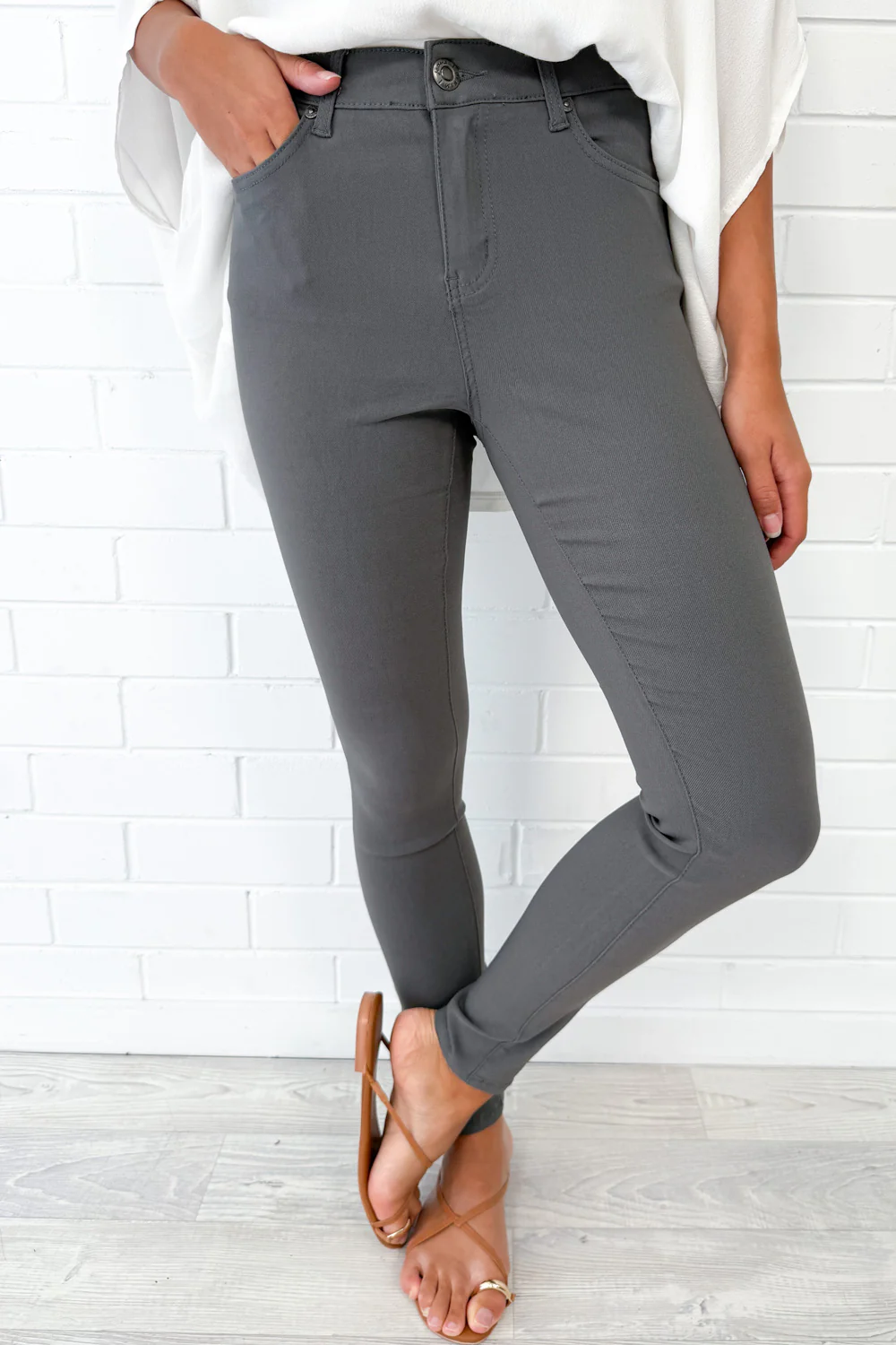 Alexa Pants - Charcoal - Image 2