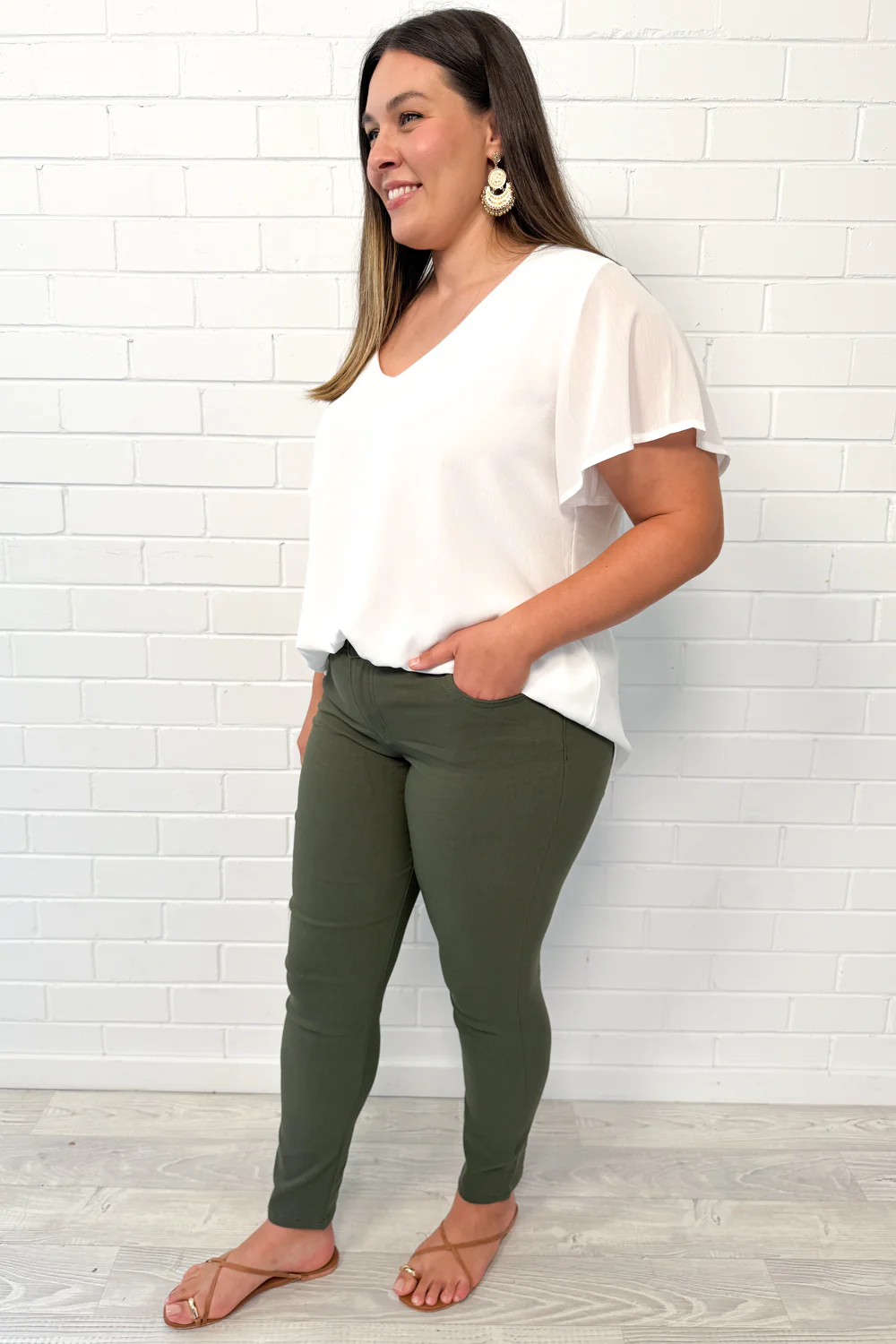 Alexa Pants - Khaki - Image 6