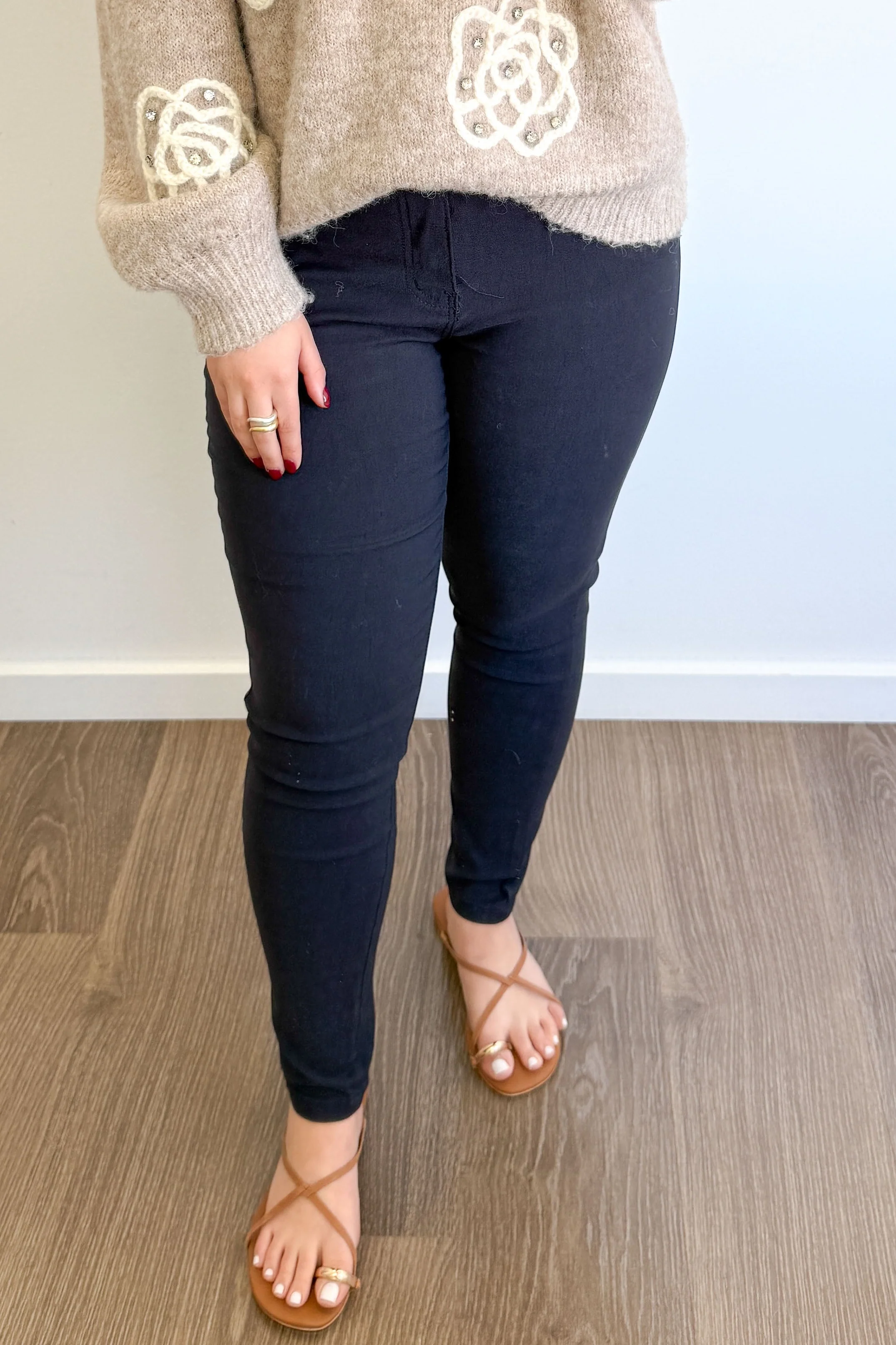 Alexa Pants Petite - Navy - Image 9