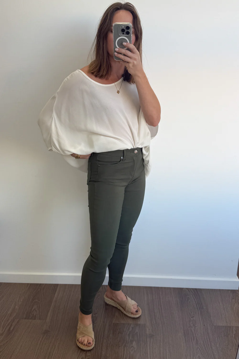 Alexa Pants Petite - Khaki - Image 14