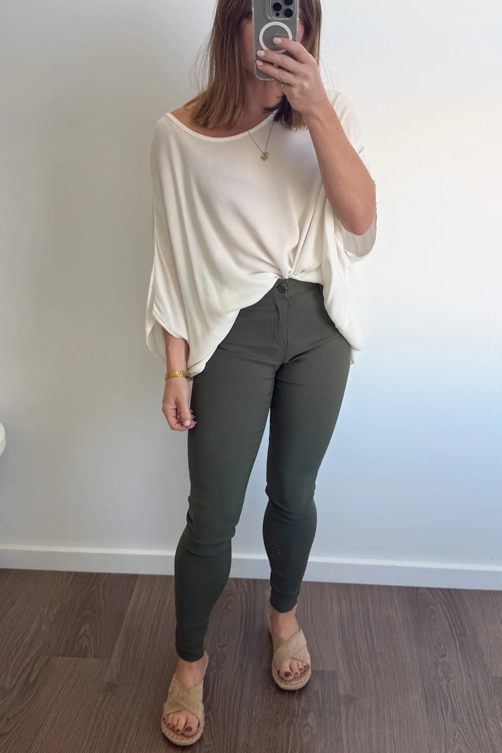Alexa Pants Petite - Khaki - Image 8