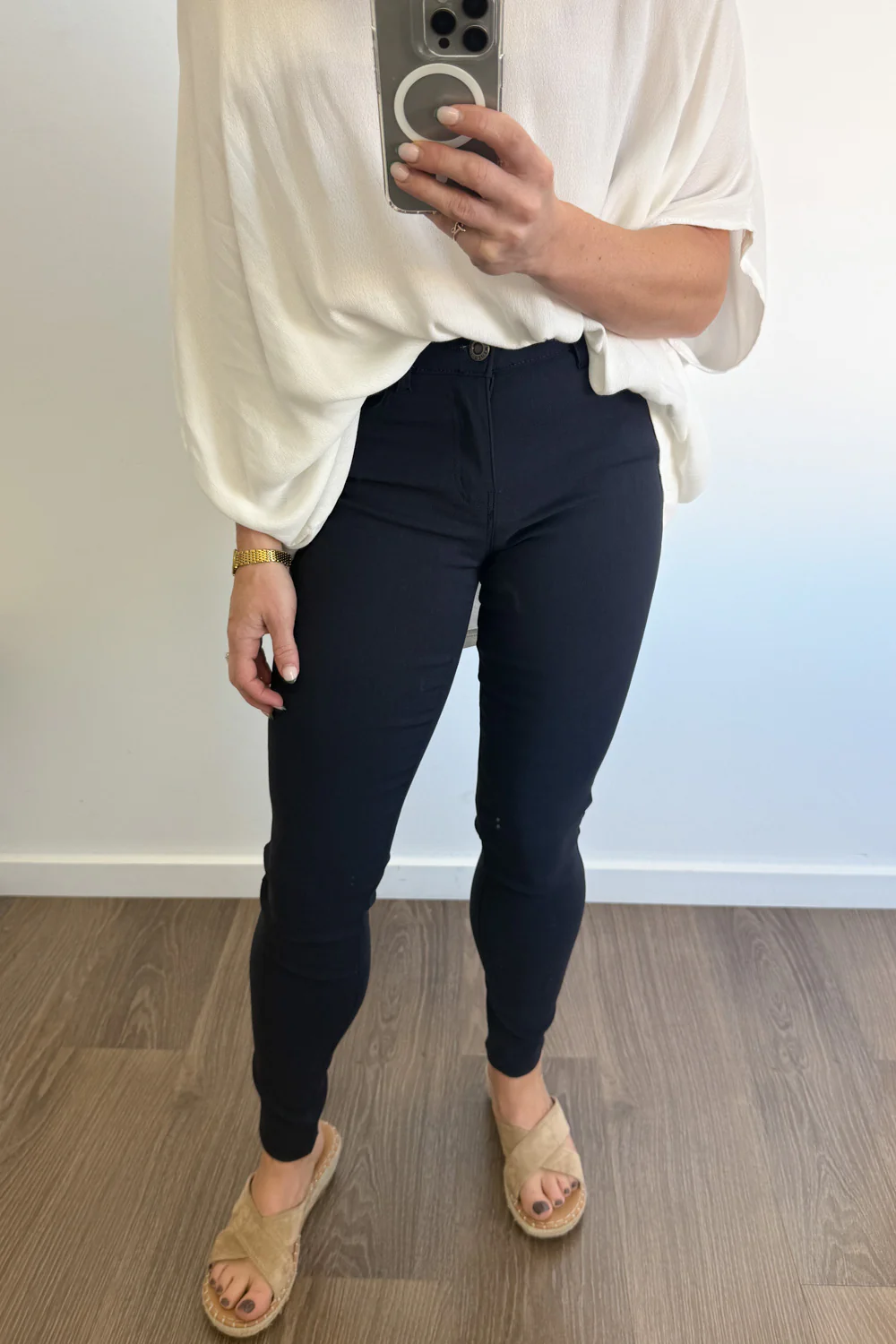 Alexa Pants Petite - Navy - Image 12