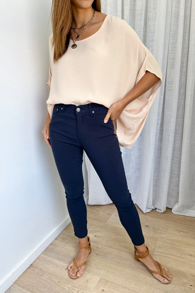 Alexa Pants Petite - Navy - Image 2