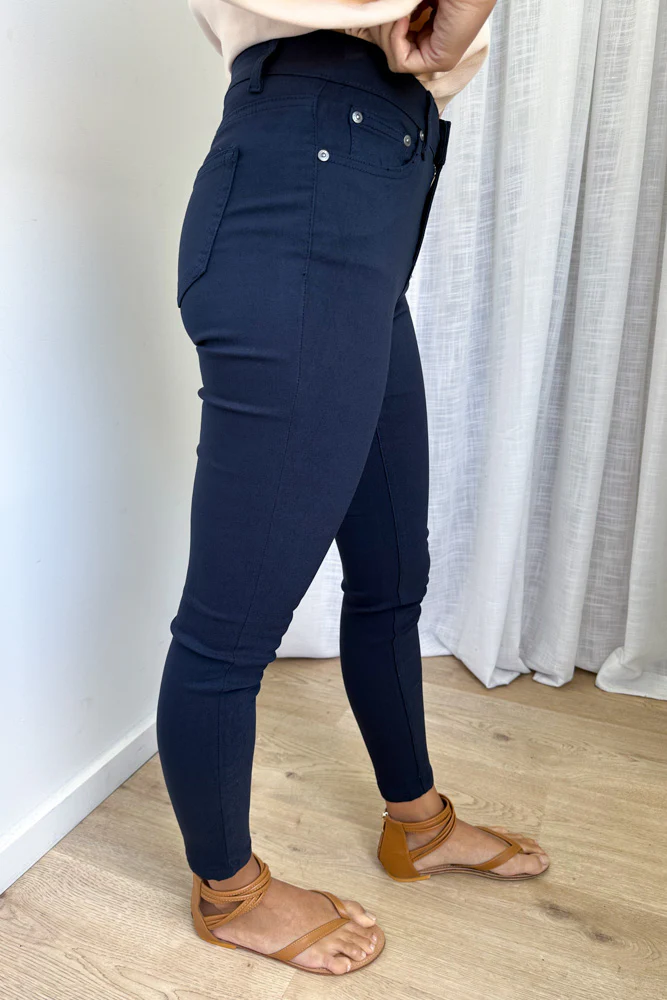Alexa Pants Petite - Navy - Image 3