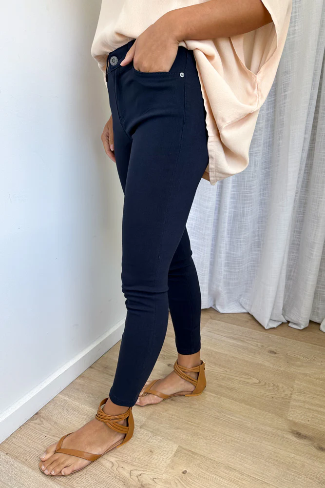 Alexa Pants Petite - Navy - Image 4