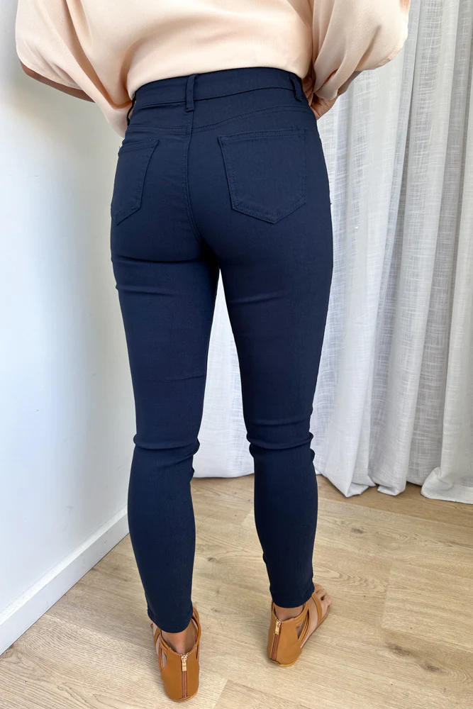 Alexa Pants Petite - Navy - Image 5