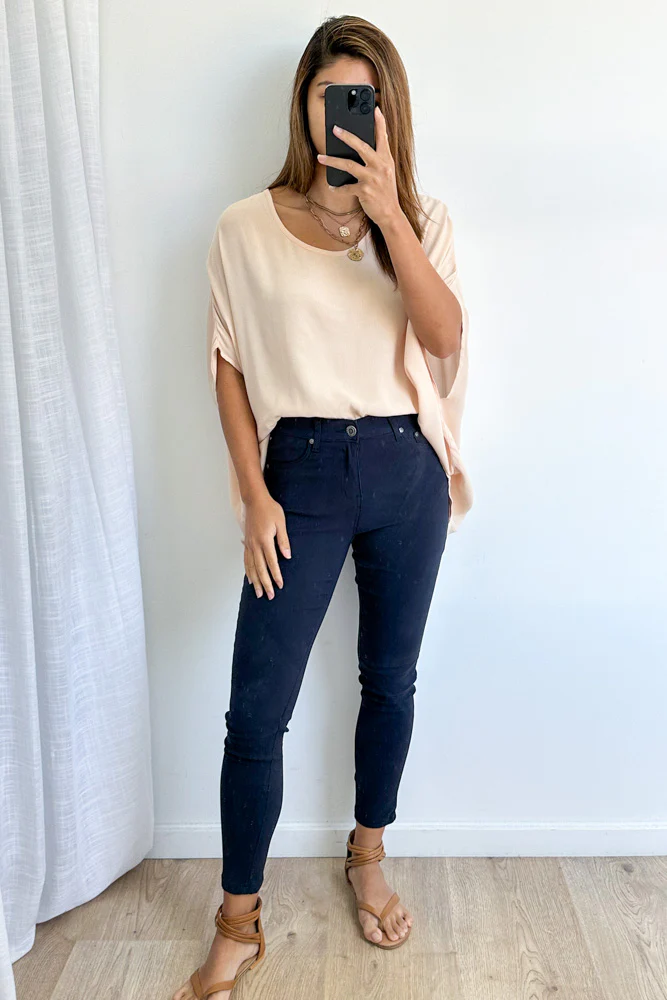 Alexa Pants Petite - Navy - Image 6