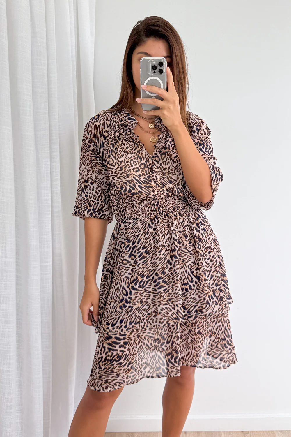 Alexis Dress - Leopard Print - Image 6
