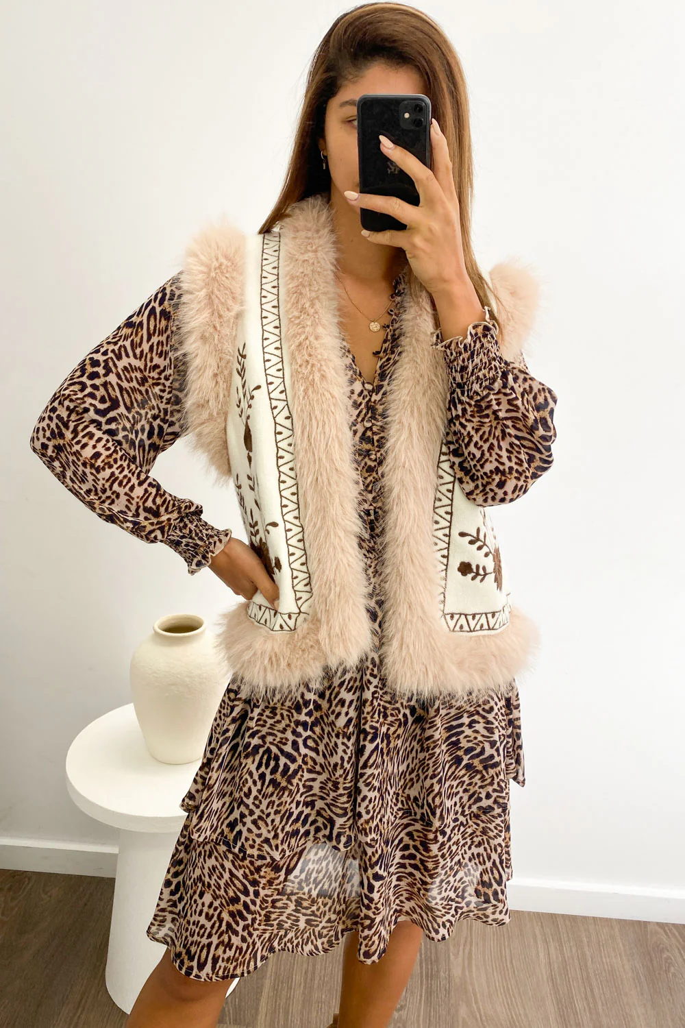 Alexis Dress - Leopard Print - Image 8