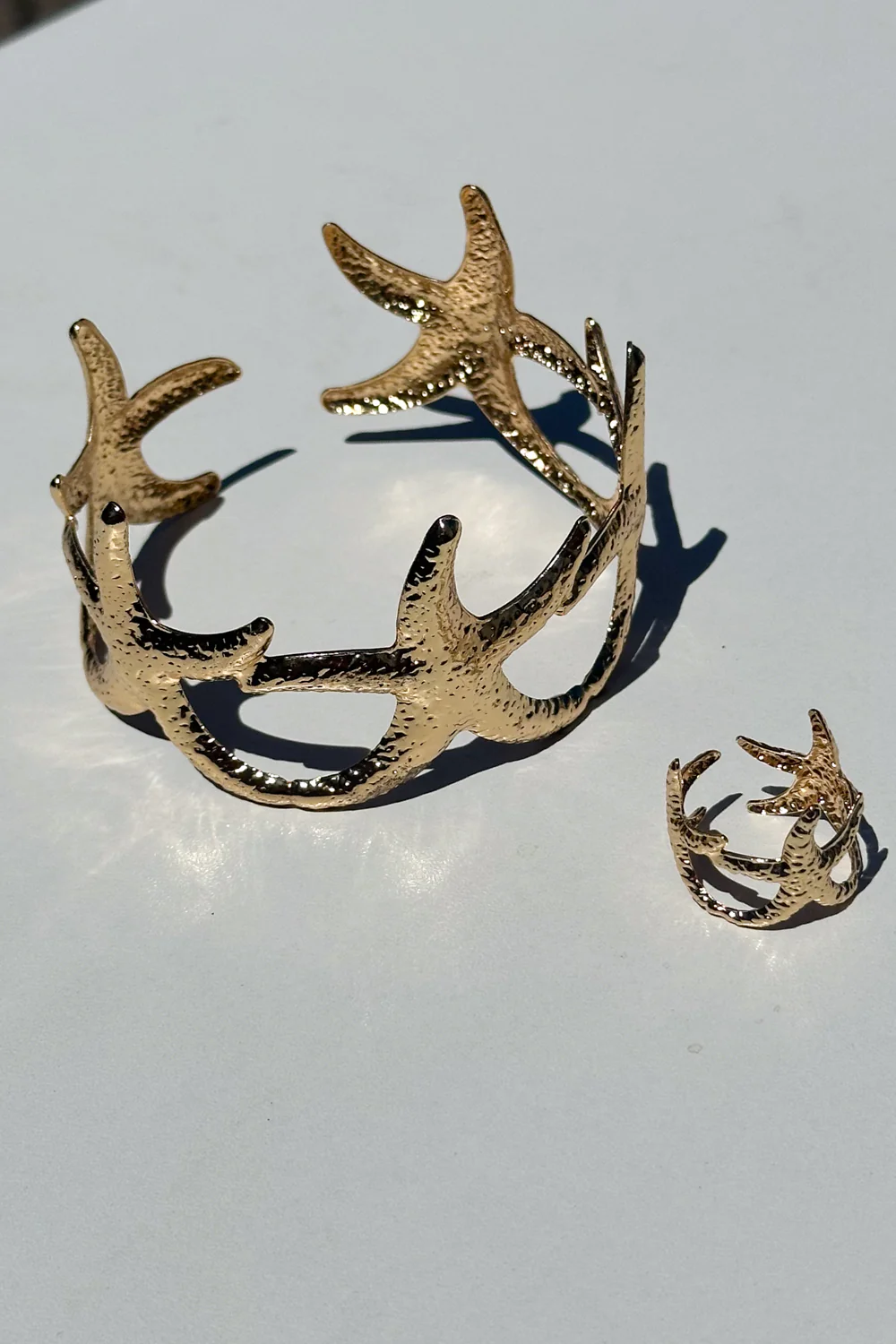 Alora Cuff & Ring Set - Gold - Image 2