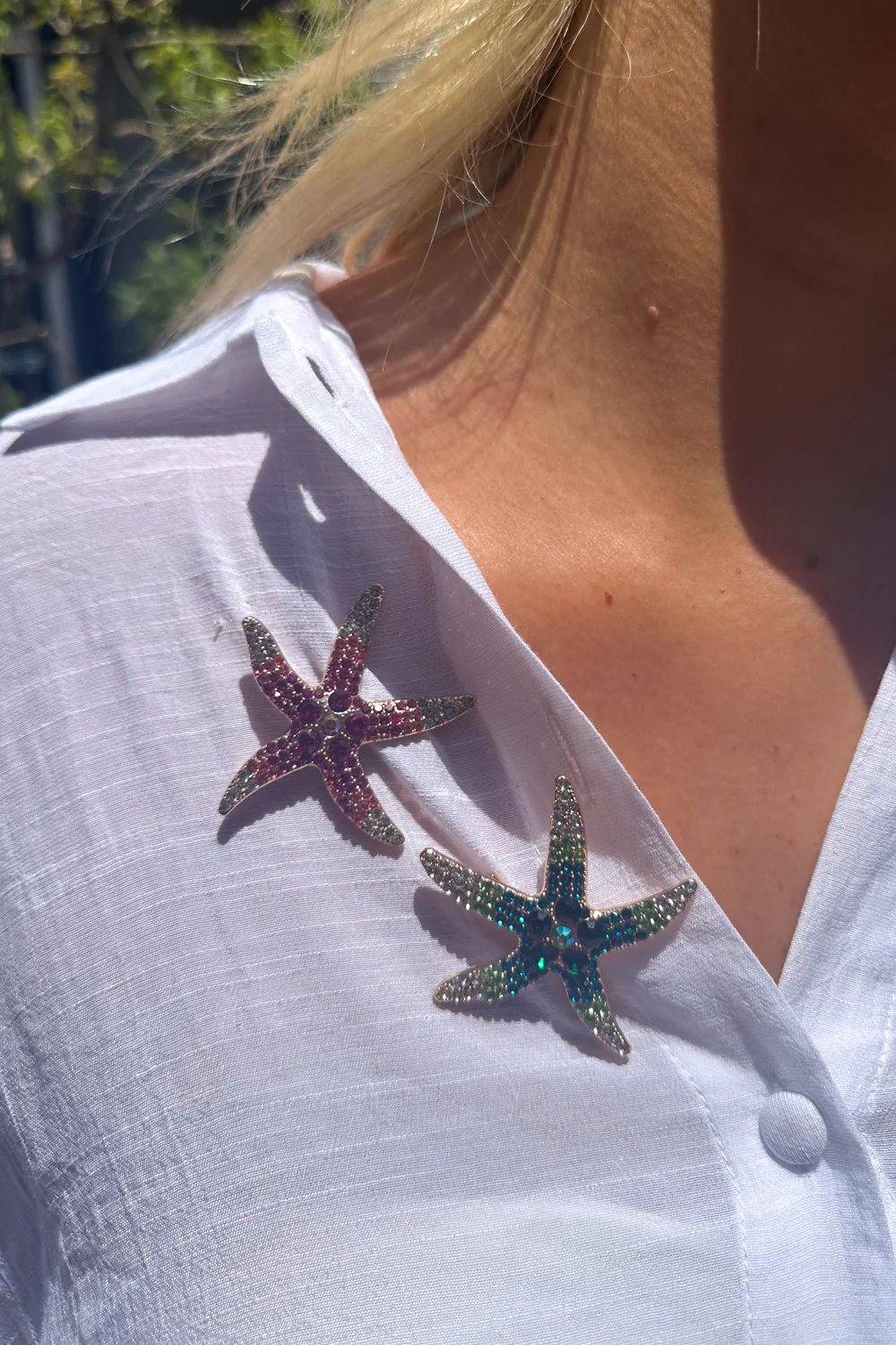 Alora Embellished Starfish Brooch - Image 2