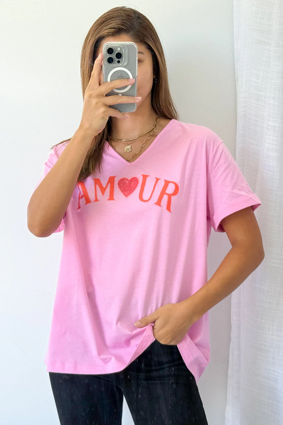 Amour Tee - Candy Pink - Image 2