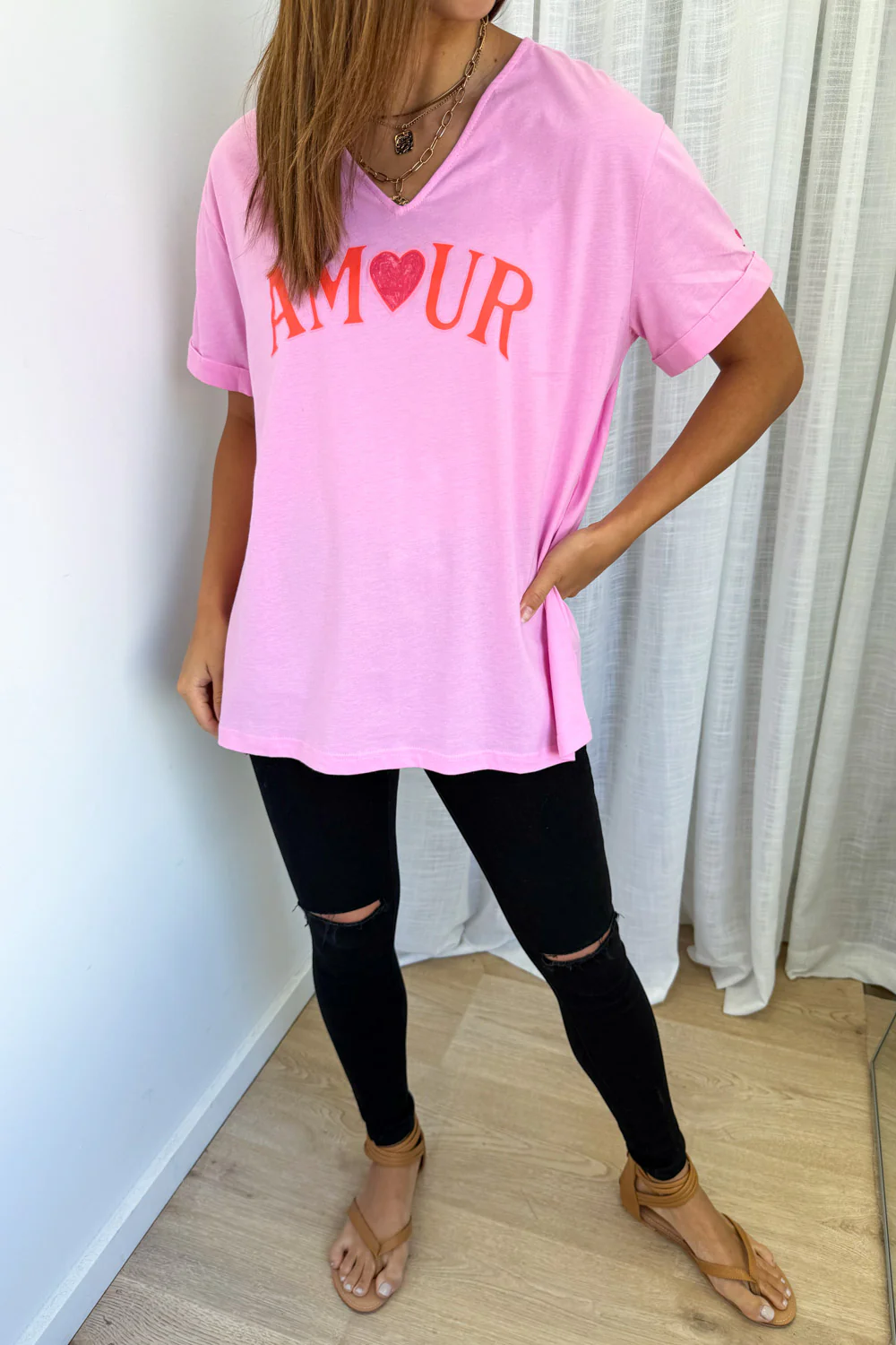 Amour Tee - Candy Pink - Image 5