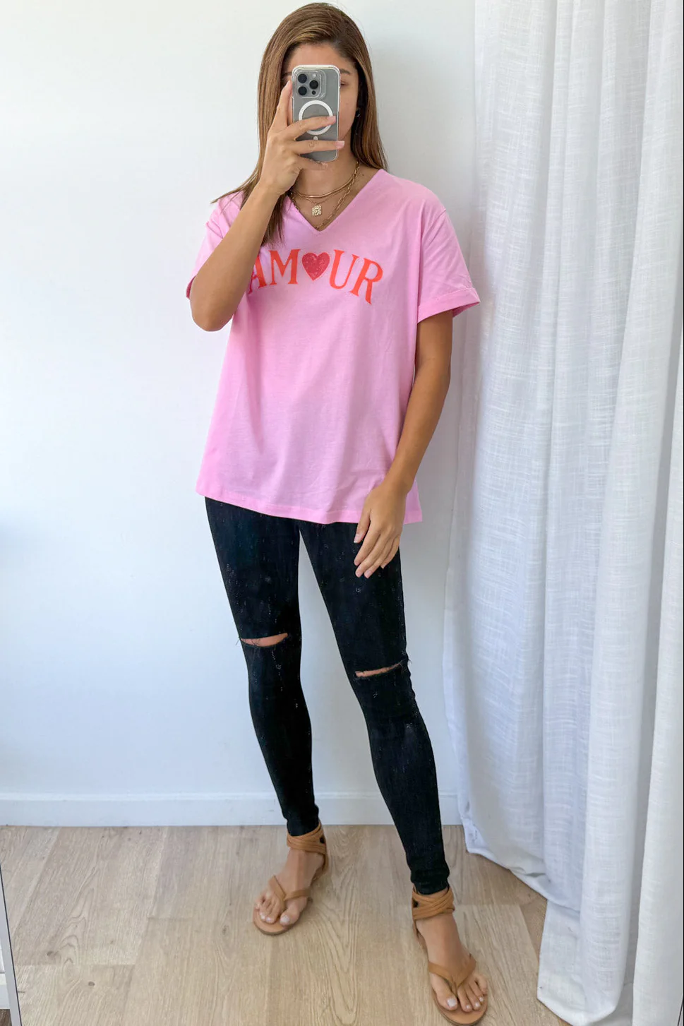Amour Tee - Candy Pink - Image 9