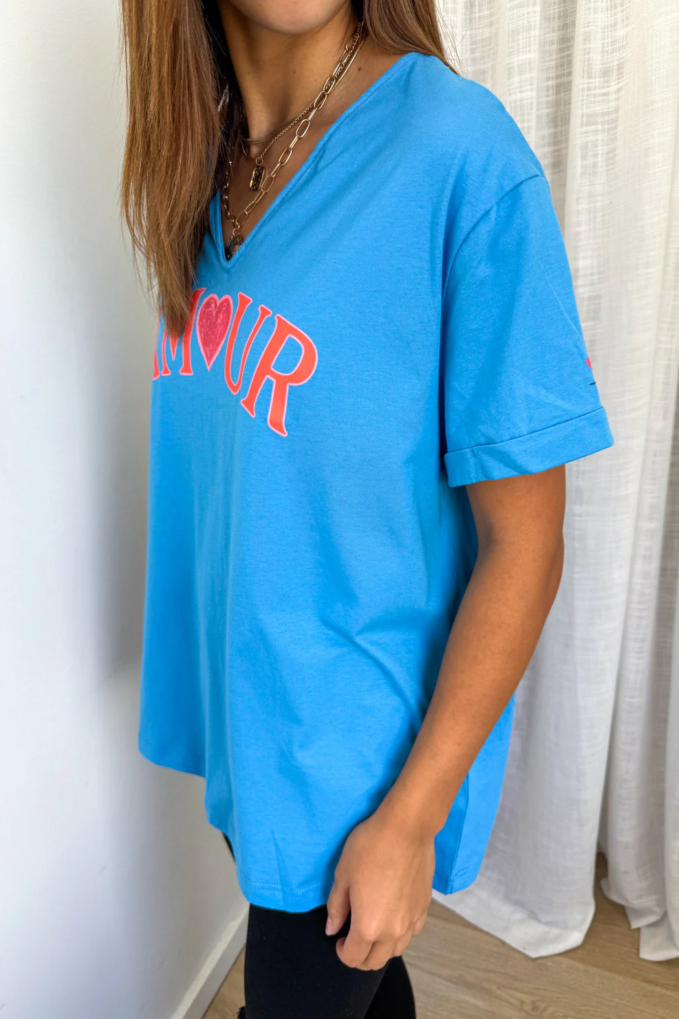 Amour Tee - Cornflower Blue - Image 3
