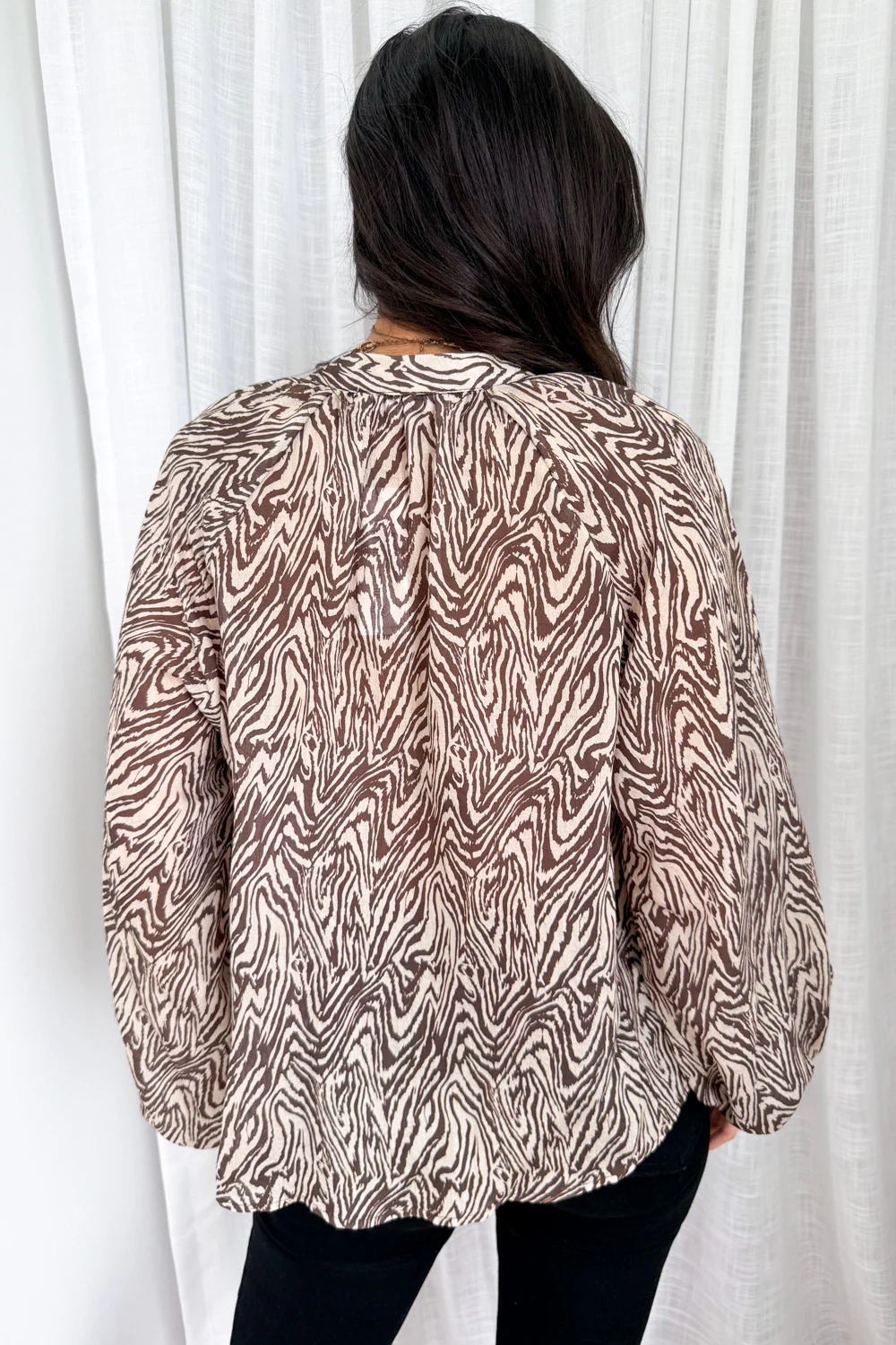 Angelica Blouse - Chocolate Zebra - Image 6