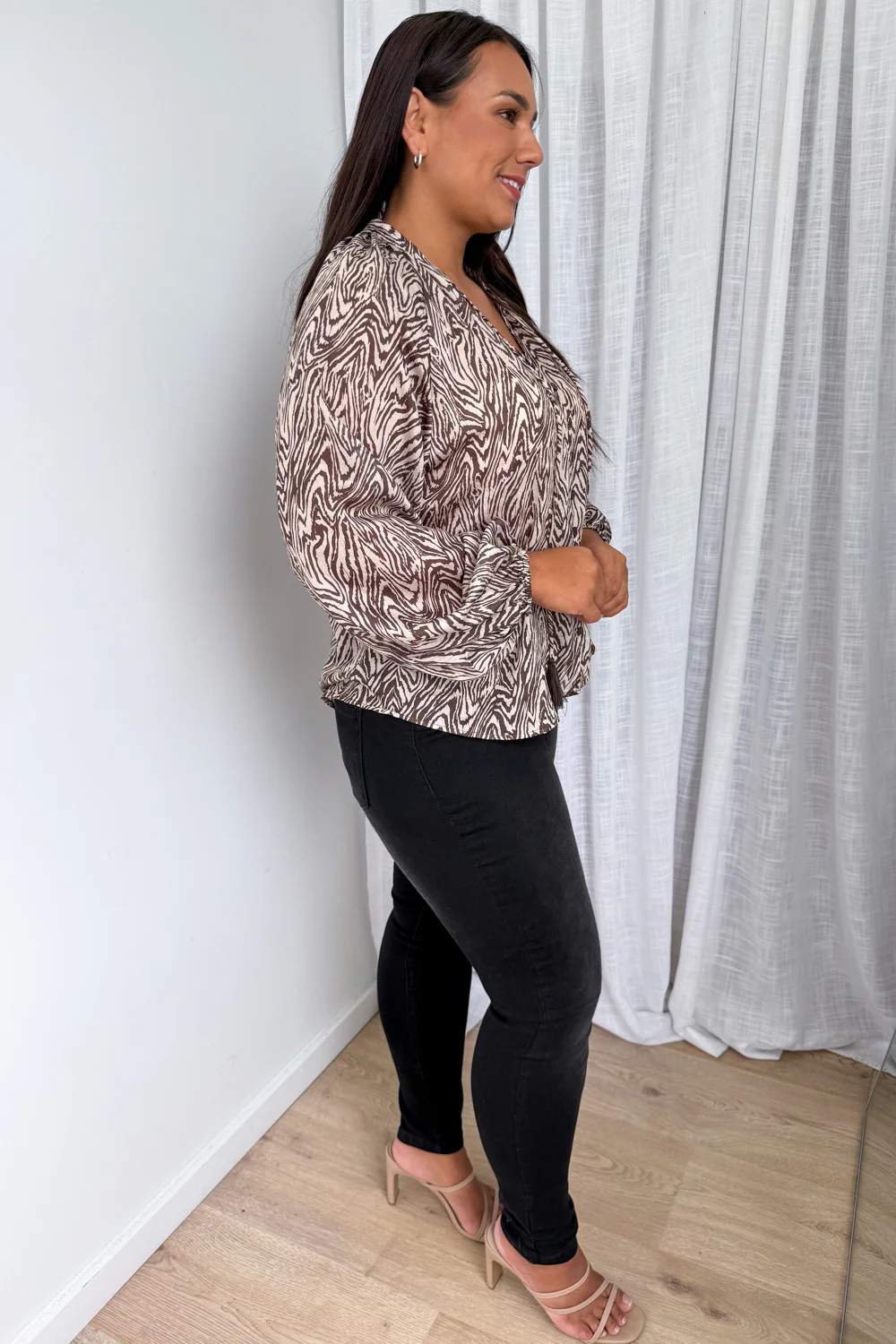 Angelica Blouse - Chocolate Zebra - Image 8