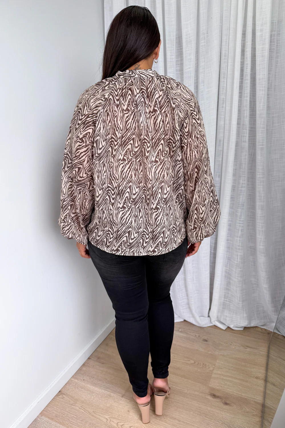 Angelica Blouse - Chocolate Zebra - Image 9