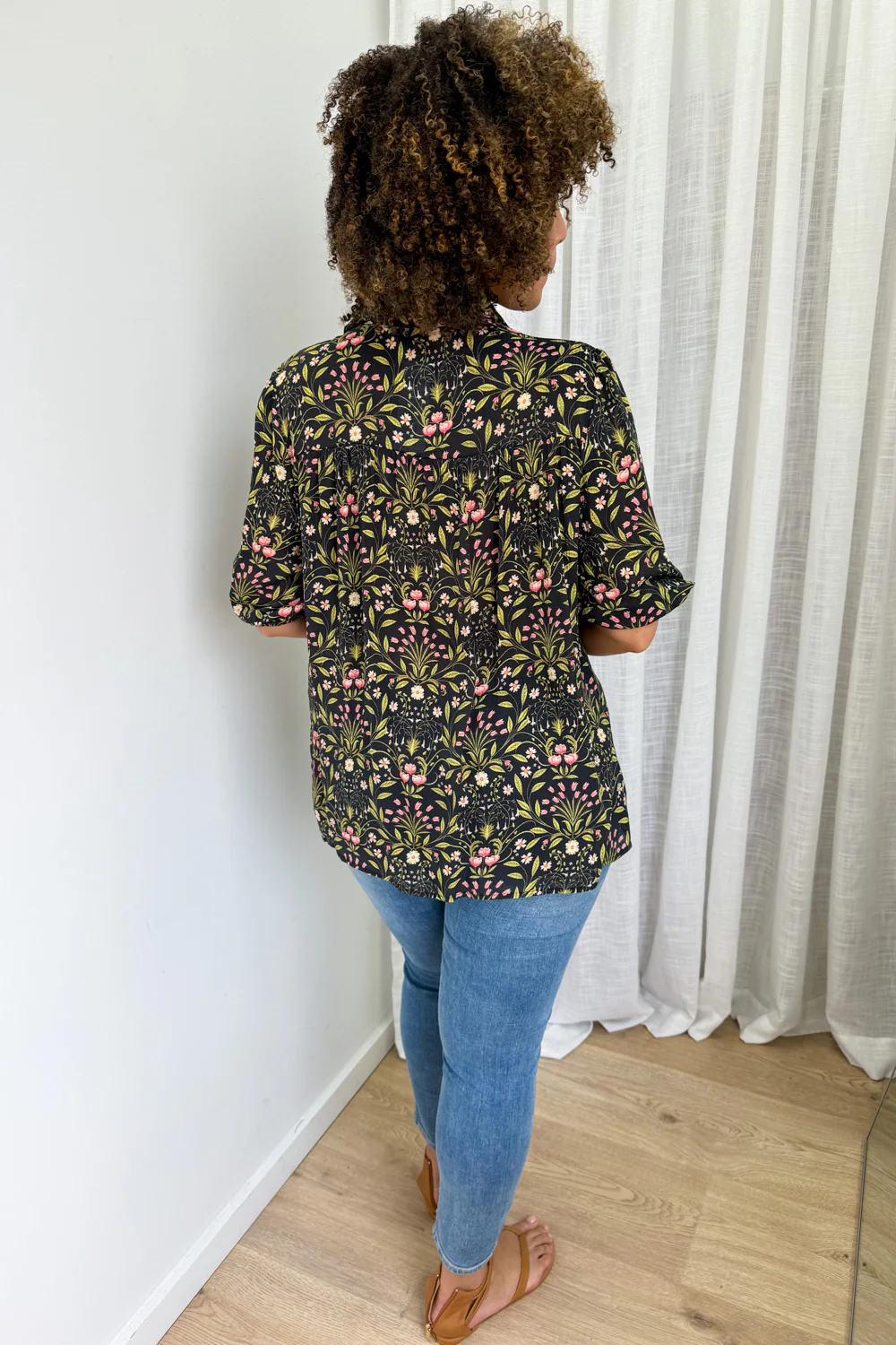 Anne Shirt - Black Floral - Image 16