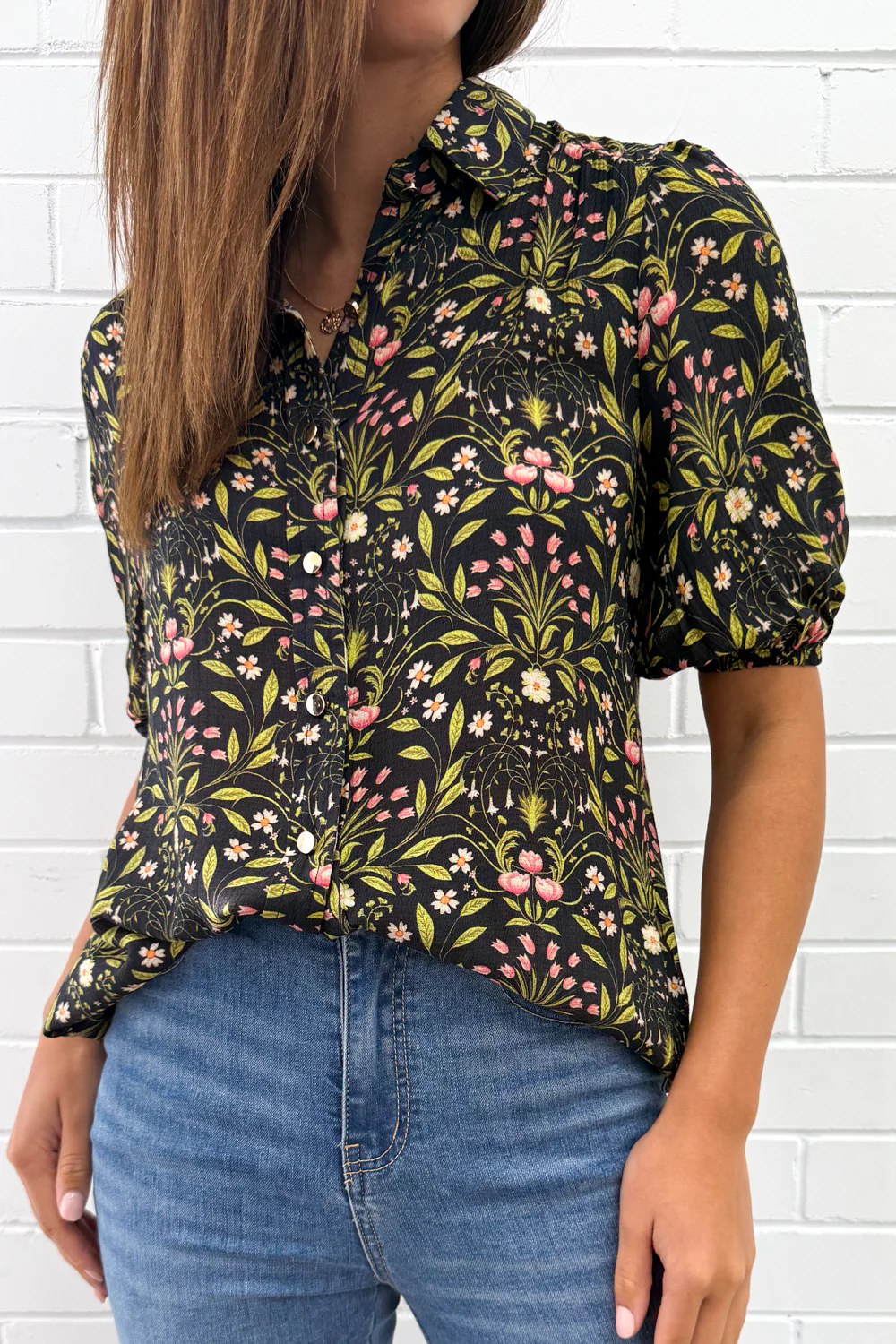 Anne Shirt - Black Floral - Image 5
