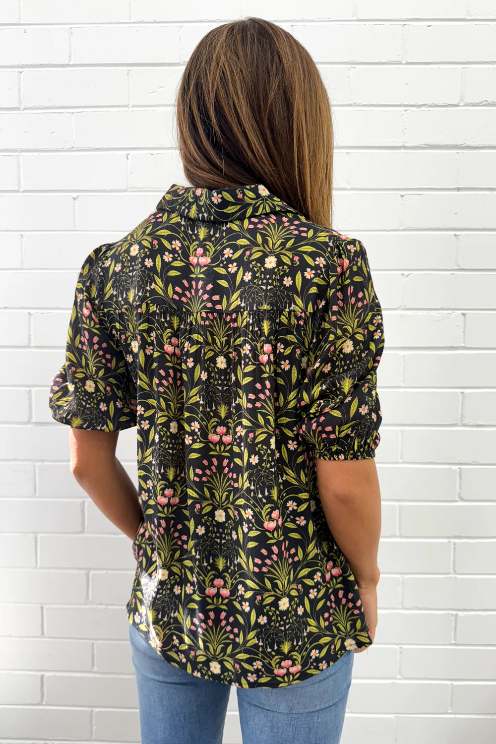 Anne Shirt - Black Floral - Image 8