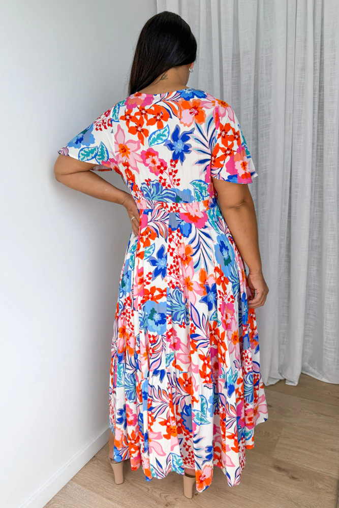 Annika Dress - White Multi Flower - Image 8