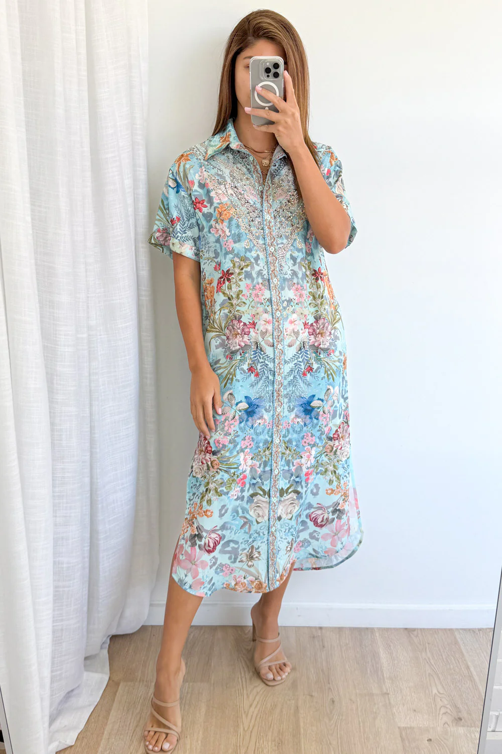 Ariane Dress - Blue Multi Floral - Image 2