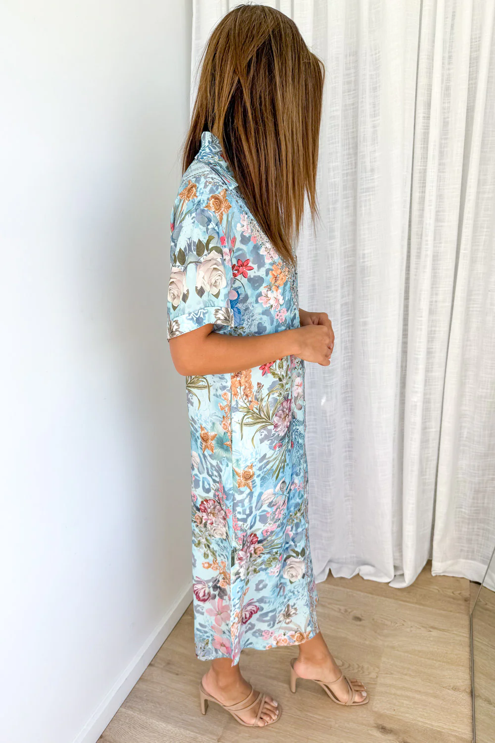 Ariane Dress - Blue Multi Floral - Image 4