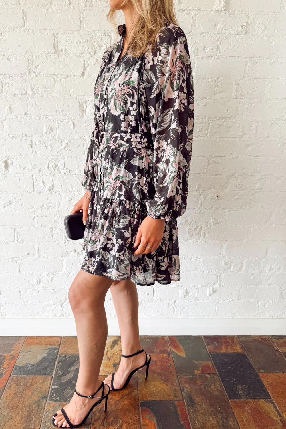 Ashley Dress - Black Floral - Image 5