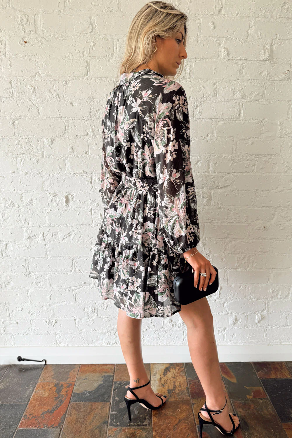 Ashley Dress - Black Floral - Image 7