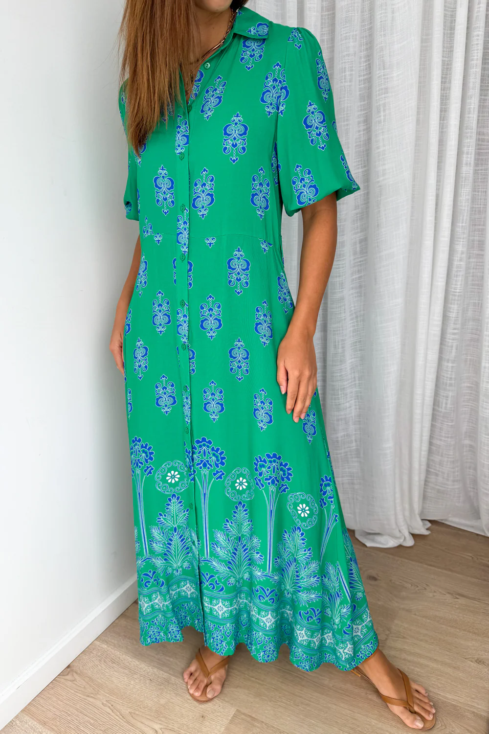Ava Dress - Green Boho - Image 3
