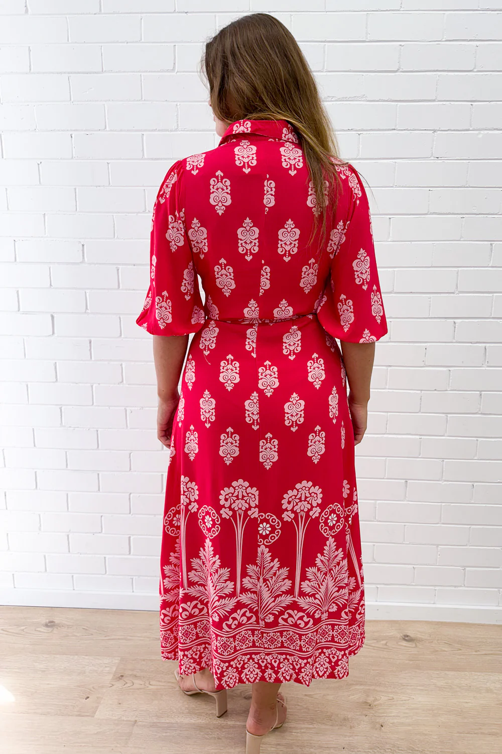 Ava Dress - Red Boho - Image 11