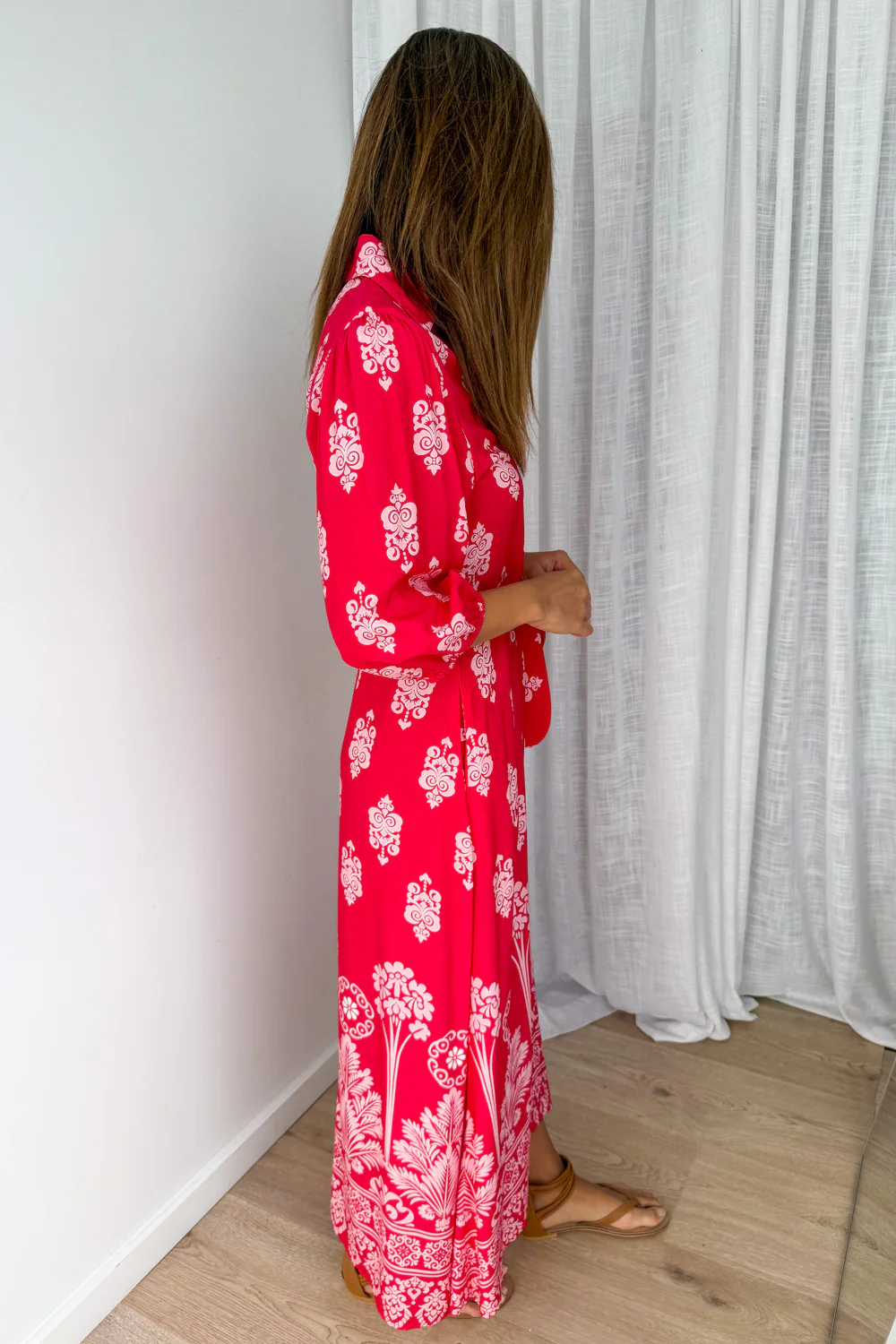 Ava Dress - Red Boho - Image 4