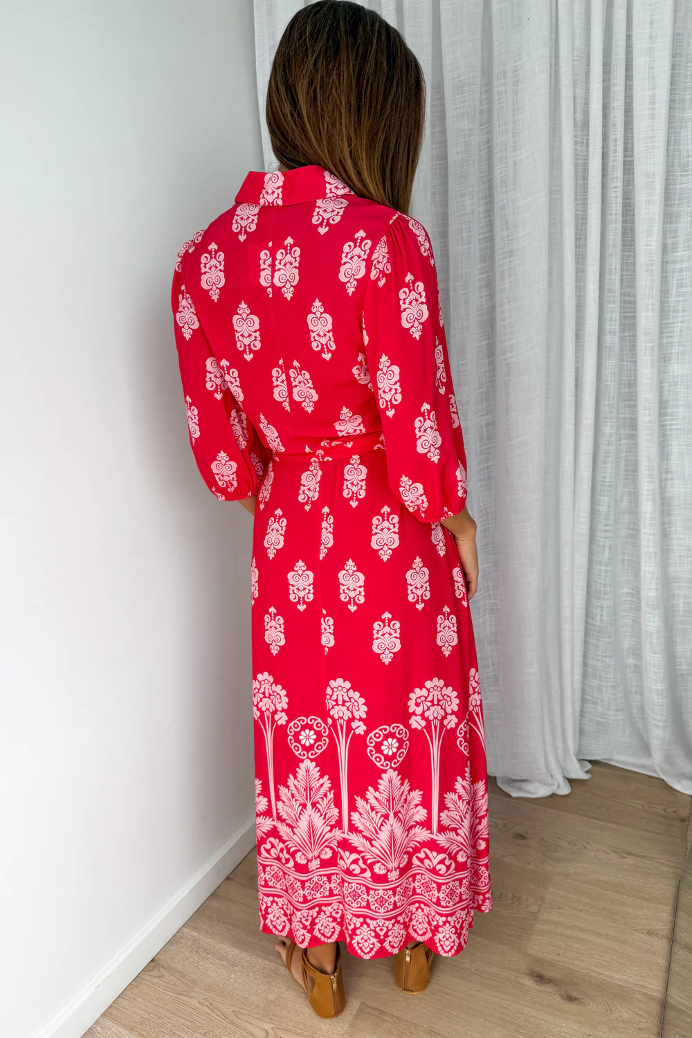 Ava Dress - Red Boho - Image 5