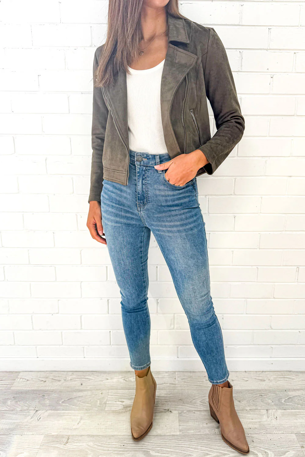 Avery Jacket - Khaki - Image 2