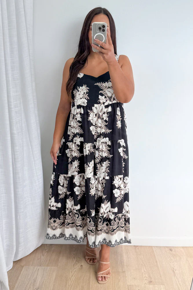 Avoca Dress - Black Floral - Image 8