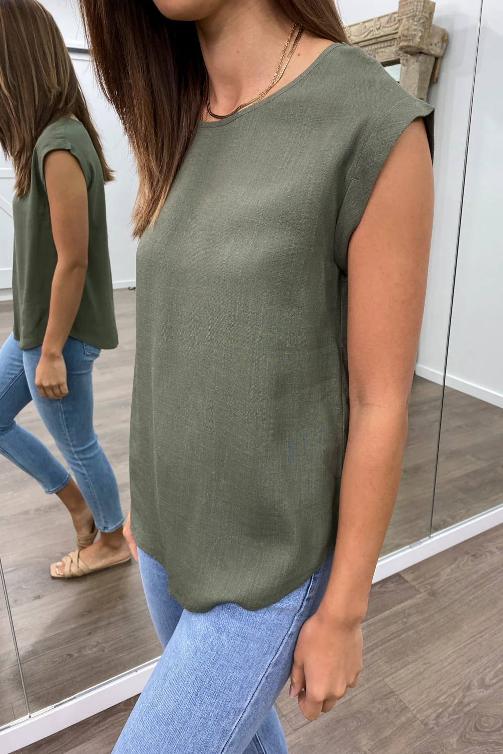 Bailey Top - Khaki - Image 3