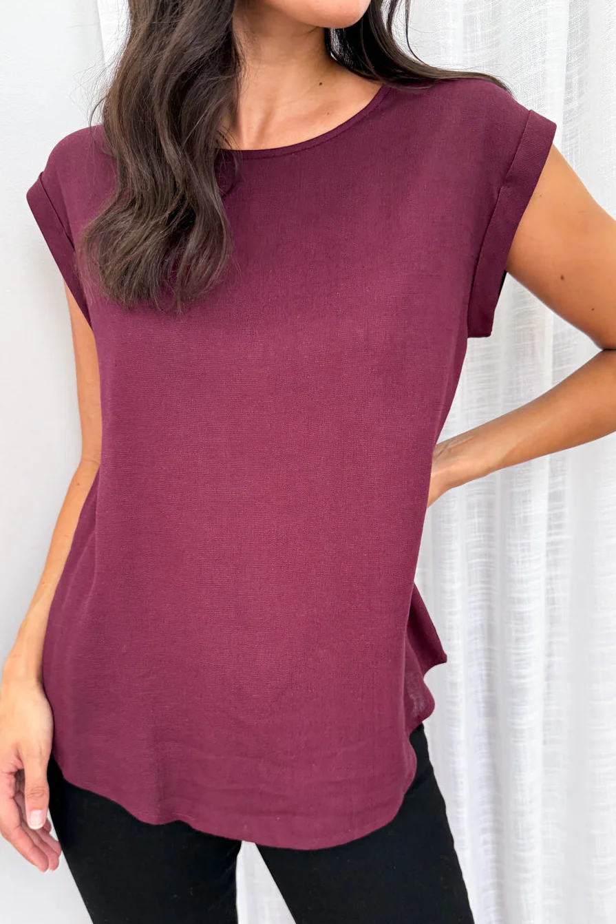 Bailey Top - Merlot - Image 2
