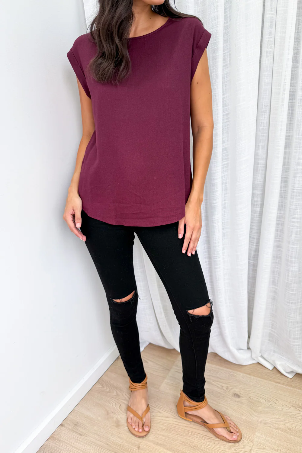 Bailey Top - Merlot - Image 4