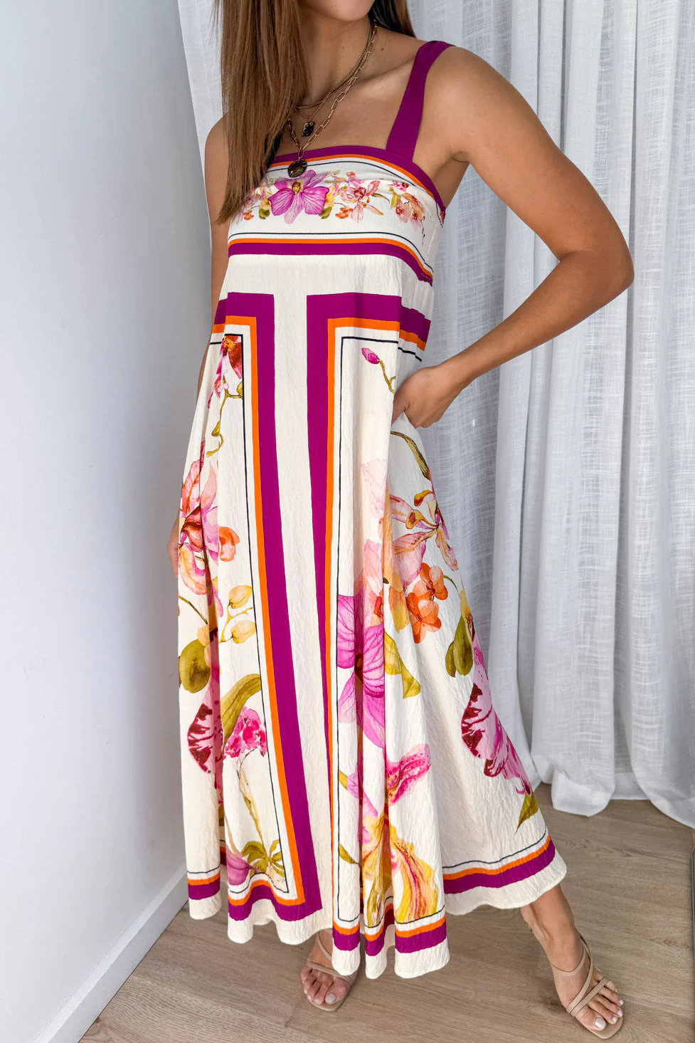 Belgravia Bloom Dress - Magenta Orchid - Image 3